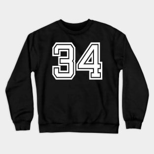 Number 34 for a sports team, group, or community Crewneck Sweatshirt